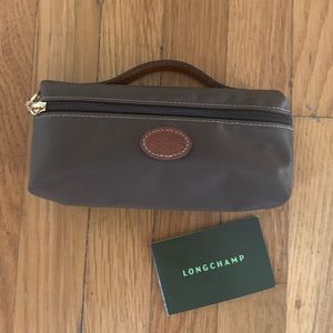 New Longchamp Le Pliage Cosmetic Case in Khaki